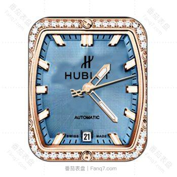 HUBLTO宇舶钻石玫瑰金边蓝色内圈高级表盘.clock