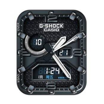 卡西欧Casio深蓝色方格机械表盘.clock