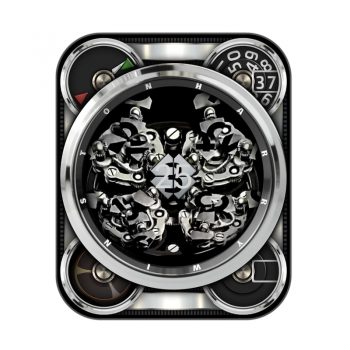 HARRY WINSTON(海瑞温斯顿)黑色方块旋转机械表盘.clock