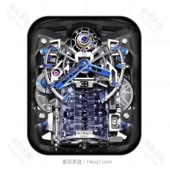 Jacob&co 杰克宝布加迪威龙汽车炫酷机械表盘.clock