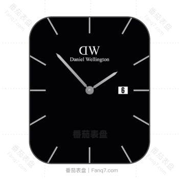 dw经典简约黑底表盘.clock
