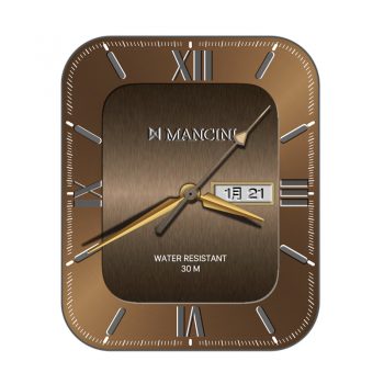 Mancini曼奇尼棕色简约表盘.clock