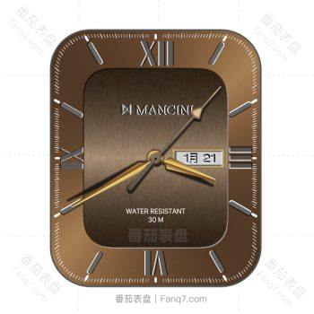 Mancini曼奇尼棕色简约表盘.clock