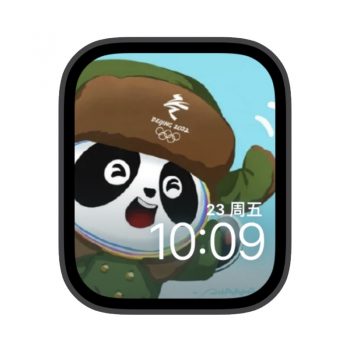 军大衣版冰墩墩苹果iwatch壁纸表盘.watchface