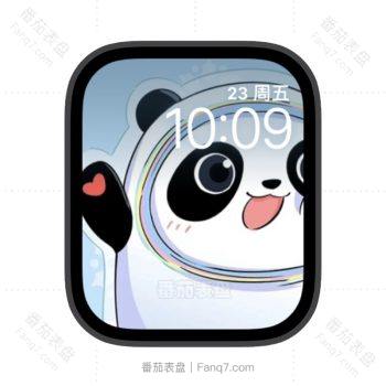 挥手的冰墩墩苹果iwatch壁纸表盘.watchface