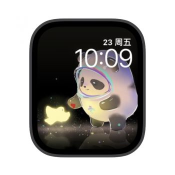 冰墩墩与和平鸽子苹果iwatch壁纸表盘.watchface