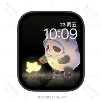 冰墩墩与和平鸽子苹果iwatch壁纸表盘.watchface