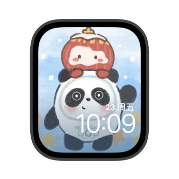 冰墩墩和雪容融苹果iwatch壁纸表盘.watchface