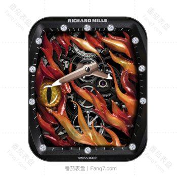 理查德米尔RICHARD MILLE红色火焰眼睛RM26表盘.clock