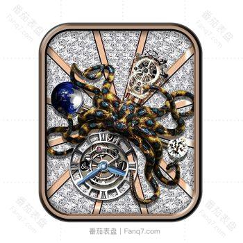 Jacob&co 杰克宝白色蜘蛛地球重力飞陀表盘.clock