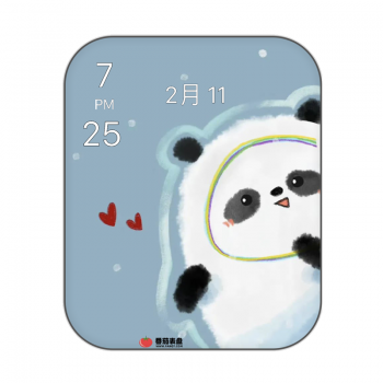 2022年冬奥会吉祥物蓝色冰墩墩可爱插画番茄独家表盘.clock