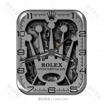 劳力士rolex银色皇冠机械表盘.clock