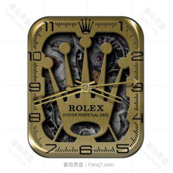 劳力士rolex金色皇冠机械表盘.clock
