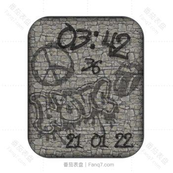 Stone灰色石头涂鸦表盘.clock