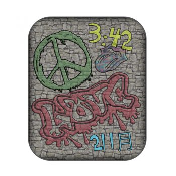 Stone灰色石头彩色涂鸦表盘.clock