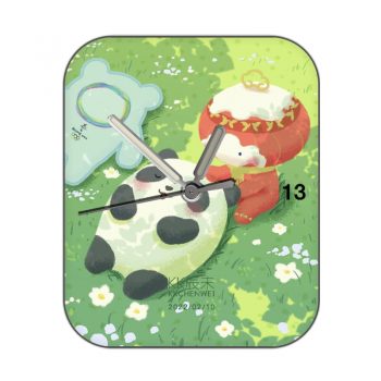 官方出品-冰墩墩与雪容融在阳光下躺在草地上表盘.clock