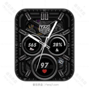 TAG HEUER泰格豪雅酷黑机械三盘表盘.clock