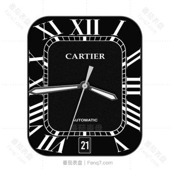 卡地亚Cartier山度士白色经典表盘.clock