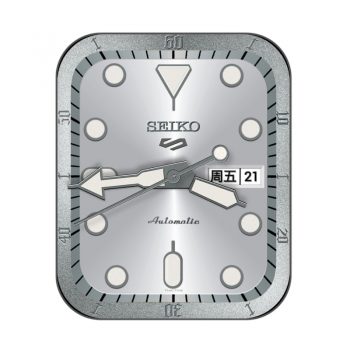 SEIKO精工银色磨砂边经典表盘.clock