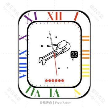 白色胶囊太空人旋转彩色周期刻度表盘.clock