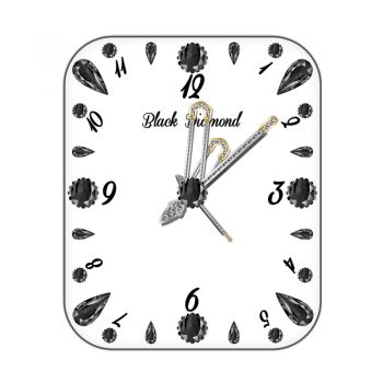 BlackDiamond黑钻水晶刻度白色底表盘.clock