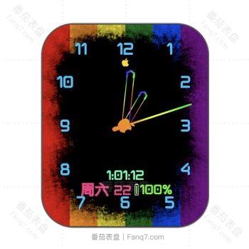 apple watch彩色涂鸦边表盘.clock
