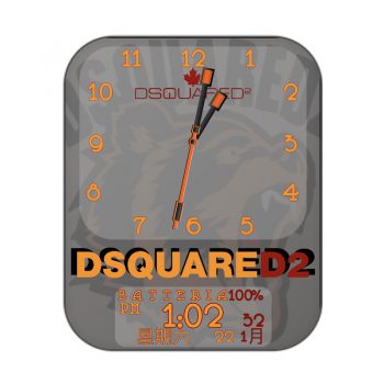 DSQUARED2(D二次方)狂野老虎咆哮朦胧表盘.clock
