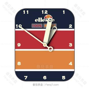 Ellesse blu vetrical艾力士蓝色底红橙条纹篮球表盘.clock
