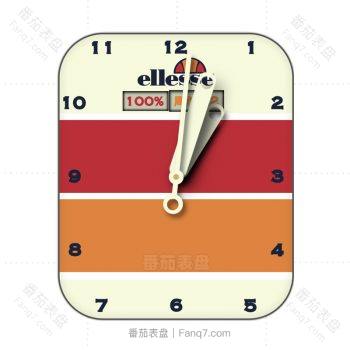 Ellesse blu vetrical艾力士黄色底红橙条纹篮球表盘.clock