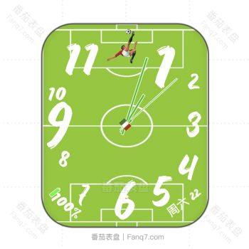 FormazioneCalcio绿色足球比赛表盘.clock