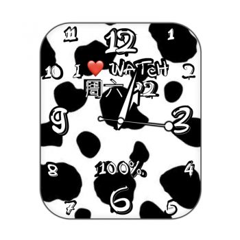 I  WATCH GRAFFITI涂鸦黑白牛奶表盘.clock