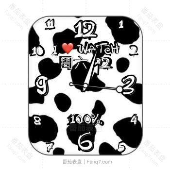 I WATCH GRAFFITI涂鸦黑白牛奶表盘.clock