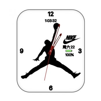 JordanNike乔丹耐克黑白表盘.clock