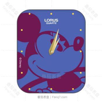 Mickey Lorus洛斯紫色迪士尼米奇卡通可爱表盘.clock