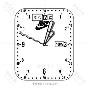 nike耐克白色色简约黑色刻度表盘.clock