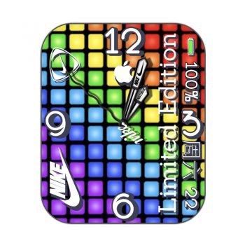 nike耐克消灭星星彩色格子表盘.clock