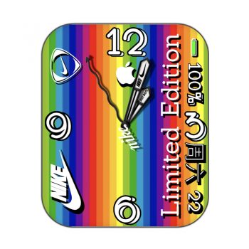 nike耐克多彩竖条纹表盘.clock