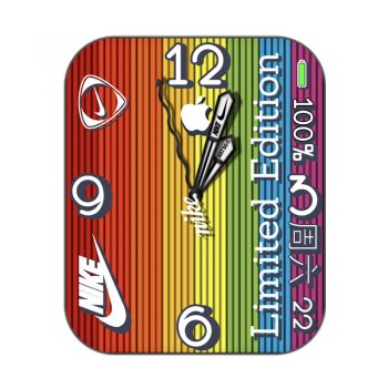 nike耐克多彩竖条纹表盘.clock