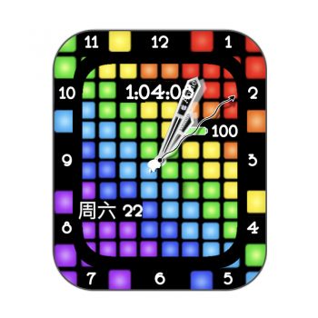 Rainbow彩虹色格子消灭星星版表盘.clock