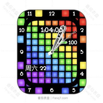 Rainbow彩虹色格子消灭星星版表盘.clock
