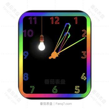 RainbowLight彩虹刻度边黑色底表盘.clock