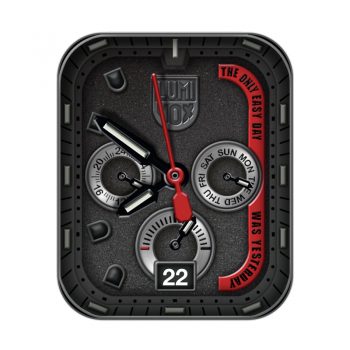 08Luminox 鲁美诺斯炫酷磨砂黑红色秒针表盘.clock