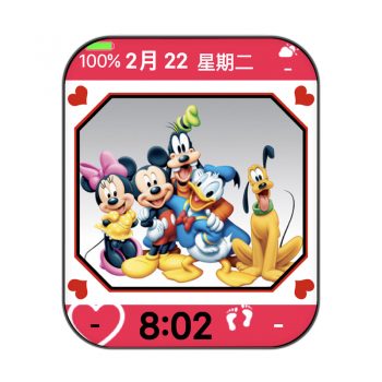 迪士尼米奇米妮杜鲁高飞唐老鸭卡通表盘.clock