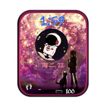 梦幻胖胖卡通太空人旋转表盘.clock