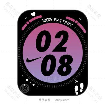 nike耐克粉紫渐变圈表盘.clock