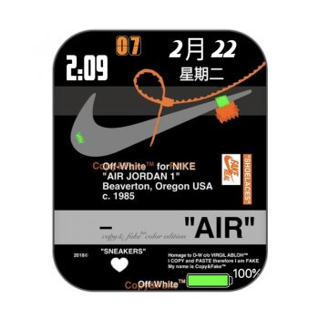 nike耐克橙色拉链黑色底文字表盘.clock