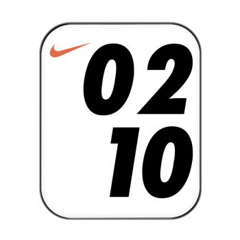 nike耐克白色底黑色时钟文字简约表盘.clock