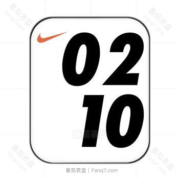 nike耐克白色底黑色时钟文字简约表盘.clock