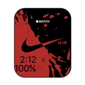 nike耐克黑底红色冲击色彩表盘.clock