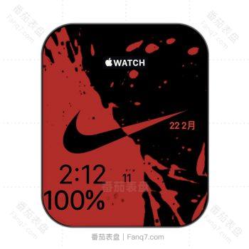 nike耐克黑底红色冲击色彩表盘.clock